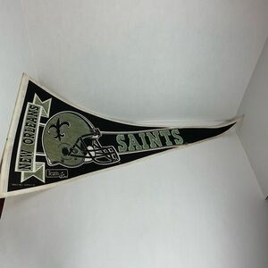 New Orleans Saints Pennant Logo Full Size 1990s NFL VTG Vintage